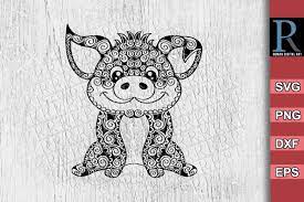 Download Zentangle Pig Svg Mandala Pig Svg Pig For Cricut 1262087 Cut Files Design Bundles