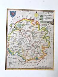 18th Century engraving map Herefordshire Thomas Conder 1747