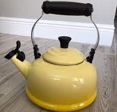 Le Creuset Kettle Rare Yellow On Mercari Le Creuset Kettle Le Creuset Cookware Le Creuset
