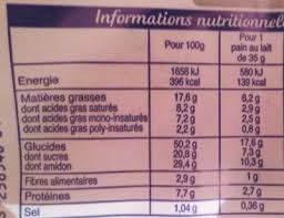 10 Pains Au Lait Au Levain Pepites De Chocolat Pasquier 350 G 10 X 35 G