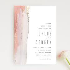 Painted Desert Foil Pressed Wedding Invitation Design By Mint Minted Wedding Invitations Pink Watercolor Wedding Invitations Foil Pressed Wedding Invitations
