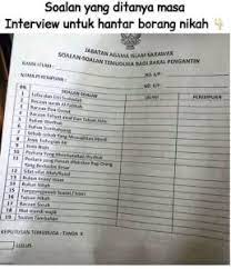 Tular 18 Soalan Temu Duga Bakal Pengantin Di Sarawak Warta Oriental