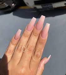 Pink Ombre Nails Long Square Acrylic Nails Long Acrylic Nails Tapered Square Nails