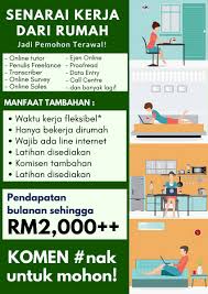 Completing fast and easy surveys will allow you to safely earn on the internet from home. Maukerja On Twitter Jawatan Kosong Kerja Dari Rumah Part Time Pendapatan Bulanan Sehingga Rm2 000 Komen Nak Untuk Mohon Syarat Wajib Ada Data Internet Boleh Menggunakan Komputer Minimum Pmr Spm