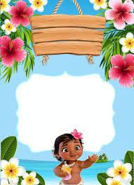 Convite Moana Baby Moana Theme Birthday Moana Themed Party Moana Party Invitations