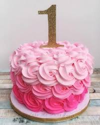 Birthday Cake Designs For 1 Year Old Savory Cakes Without Measuring Recipe In 2020 Baby Girl Birthday Cake 1st Birthday Cake For Girls 1st Birthday Cakes
