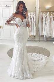 Fitted Lace Wedding Dresses Cheap Sweetheart Bridal Gowns With Sleeves Fitted Lace Wedding Dress Wedding Dress Long Sleeve Sweetheart Bridal Gown