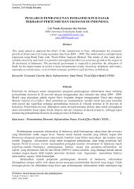 Tips memahami jurnal ilmiah 3. Pdf Pengaruh Pembangunan Infrastruktur Dasar Terhadap Pertumbuhan Ekonomi Di Indonesia
