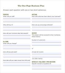 Business Plan Template Free Word Document Professional Business Template In 2020 One Page Business Plan Business Plan Template Free Business Plan Outline
