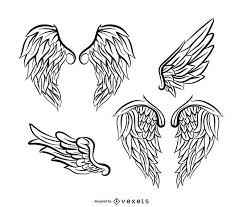 Get ideas and start planning your perfect angel wings logo today! Angel Wings Illustration Pack With Feathers Ad Sponsored Aff Wings Feath Angel Wings Illustration Angel Wings Tattoo Flash Angel Wings Tattoo On Back