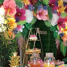 From hanging decorations to tropical garland, enjoy low prices on luau party supplies. Tropical Backdrop For A Birthday Party Hawaiian Party Decorations Tropical Party Decorations Tropical Birthday Party