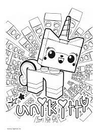 Planse de colorat cu animale unicorni desene de colorat cu. Plansa De Colorat Cu Unikitty Intre Piese Lego Din Marea Aventura Lego Sau The Lego Movie Planse De Colorat