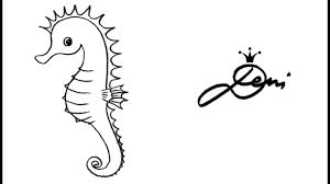 Design und stil planen vorhersehbare zukunft köstliches to malvorlagen muscheln. Seepferdchen Schnell Zeichnen Lernen How To Draw A Seahorse Kak Se Risuva Morsko Konche Youtube