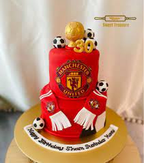 Manchester united cake chocolate cake with hand cut man utd logo, with matching vanilla cupcakes. 8 Cake 2 Tiers Cake Manchester United Cake Man U Soccer Fondant Cake Food Drinks Baked Goods On Carousell