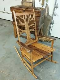 Custom Rocking Chair Black Walunt And Red Oak Wood Is Timber Harvested From Our Farm Red Oak Wood Custom Rocking Chairs Timber Harvesting