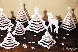 3d papercut christmas ornaments from hattifant 11 Pretty Paper Christmas Ornaments And Crafts