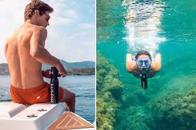 Karbones Une Mini Bouteille De Plongee Pour Nager Librement Jusqu A 12 Minutes Sous L Eau Bouteille De Plongee Plongee Sport Nautique
