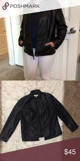 Petite Christopher And Banks Faux Leather Jacket Petite Christopher And Banks Leather Jacket With Pockets Christ Leather Jacket Faux Leather Jackets Jackets