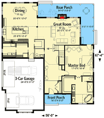 Plan 22532dr Split Bedroom Modern Farmhouse Plan With Main Floor Master Modern Farmhouse Plans Farmhouse Plans Cottage Floor Plans
