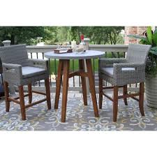 Parton Stone Concrete Bistro Table Joss Main Bistro Set Furniture 3 Piece Bistro Set