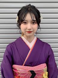 my wear おしゃれまとめの人気アイデア pinterest lisil 髪型 ロング 前髪 成人式 髪型 振袖 ヘアスタイル 成人式