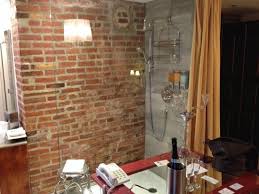 Continue reading glass brick wall shower. Great Style Combining Old Brick With Modern Glass Shower Picture Of Auberge Place D Armes Quebec City Tripadvisor