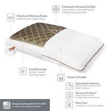 Sealy Charcoal Gel Pillow Gel Pillow Gel Memory Foam Memory Foam Beds