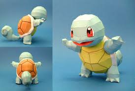 Pokemon Papercraft 007 Squirtle Papercraft Pokemon Kawaii Plushies Paper Crafts