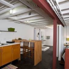 Painted Floor Joist Ideas Exposed Joists Basement Remodel Modern Basement Basement Design Full House Remodel