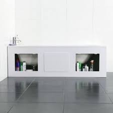 Two clip fit access panels with magnetic catches create accessible under bath storage. Croydex Wb715122 1700 Storage Bath Front Panel Gloss White With 2 Clip Fit Access Panels Bath Panel Storage White Storage Bath Panel