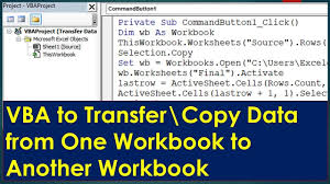 Currently i'm exporting the colour scheme and then importing it to the new workbook, but i found something about how to copy office theme colors from one workbook to another using vba and about excel colors somehow. Vba Macro To Copy Data To Another Workbook Youtube