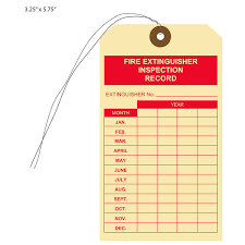 Check these details during a monthly fire extinguisher inspection. Custom Fire Extinguisher Inspection Tags St Louis Tag