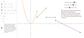 Piecewise Defined Functions Geogebra