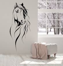 Vinyl Wall Decal Horse Head Pet Animal Art Decor Stickers 1393ig Horse Room Decor Horse Themed Bedrooms Wall Painting