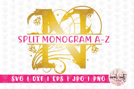 Looking for free, beautiful and precisely engineered free 3d svg files for your cricut, silhouette cameo, sizzix eclips or brother scan n cut? 1 Elegant Divided Initial Designs Graphics