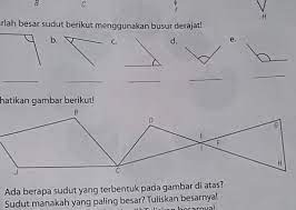 Bab 4 kekongruenan dan kesebangunan la. Ada Berapa Sudut Yang Terbentuk Pada Gambar Di Atas Sudut Manakah Yang Paling Besar Tuliskan Brainly Co Id