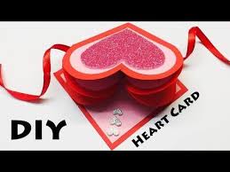 Diy heart made with pink paper flowers❤. How To Make A Love Card For Loved Ones I Love You Card Ideas Youtube Love Cards Greeting Cards Diy Birthday Cards For Boyfriend