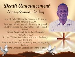 Maybe you would like to learn more about one of these? Death Announcement Alney Samuel Delapenha Funeral Home Facebook