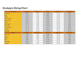 Scuba Pro Size Chart Www Bedowntowndaytona Com