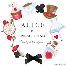 Alice In Wonderland Clipart Set Watercolor Alice Clip Art Images Png Mad Hatter Tea Party Adventure Eat Me Drink Me Key Illustrations Filme Alice No Pais Das Maravilhas Alice No Pais