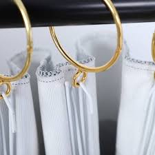 Metal curtain rings include brass, silver, nickel, and gold. 1 5 Curtain Rings 20pcs Metal Circular W Eyelets For Shower Curtain Gold Tone On Sale Overstock 28854415