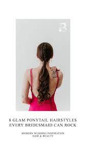 8 Glam Ponytail Hairstyles Every Bridesmaid Can Rock Bronte Bride Ponytail Hairstyles Hair Styles Ponytail