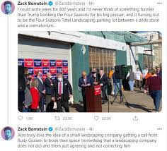 Rudy giuliani held a press conference in philadelphia, outside four seasons total landscaping, on november 7, vowing legal challenges in pennsylvania and saying donald trump will not concede the presidential race. How A Donald Trump Press Conference Ended Up Being Held Close To An Adult Book Store Heraldscotland
