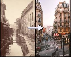Image de narrow street paris haussmann architecture buildings close together