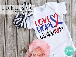 Download Love Hope Chd Warrior Free Svg Cut File Gina C Creates