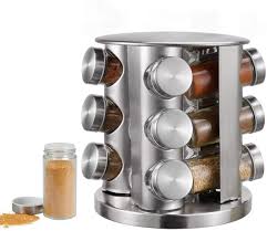 Order the spice rack plan that will fulfill your necessities. Buy Feeling Mall Revolving Countertop Spice Rack Stainless Steel Seasoning Storage Organization Spice Carousel Tower For Kitchen Set Of 12 Jars Online At Low Prices In India Amazon In