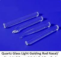 Transparent quartz glass light guiding rod nasal light guiding straigh