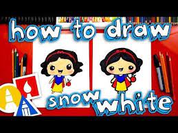 How To Draw Cute Snow White Kawaii Art For Kids Hub Art For Kids Hub Cute Drawings Snow White Drawing
