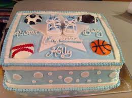 Pin By Melissa Chambers On Baby Shower Cakes Baby Shower Cakes For Boys Sports Baby Shower Baby Boy Shower Favors
