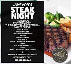 30 best steak dinner recipes that'll hit the spot. Steak Dinner Thursday The Country Club At Otterkill